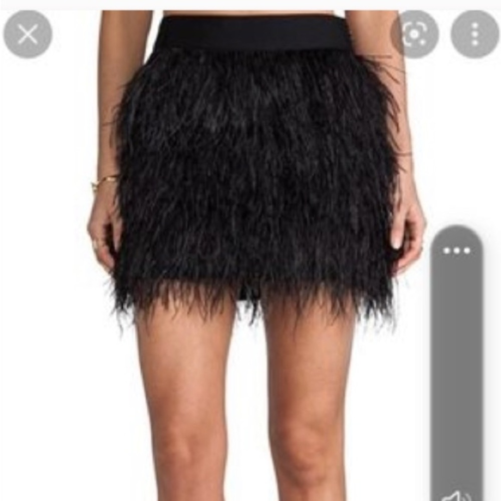 Juicy couture black feather skirt